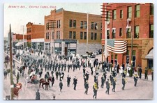 Cripple Creek Colorado Bennett Ave Marching Band Parade c1908 Teller Postcard picture