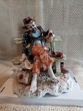 Vtg. Capodimente Hd.P Porcelain Drunking Hobo Italian Sclpture Fig. Heavy. 1950s picture