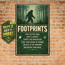 Sasquatch Advice Rustic Cabin Decor Vintage Metal Tin Sign 8x12 Decor picture