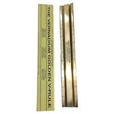 Vintage The Vernadium Golden V-Rule Ruler Advertisement Vernon Company Iowa picture
