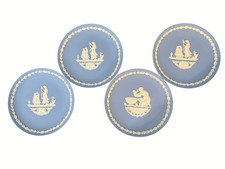 WEDGWOOD MOTHERS DAY WHITE ON BLUE JASPERWARE COLLECTOR PLATES MOTHER 1973 & 76 picture