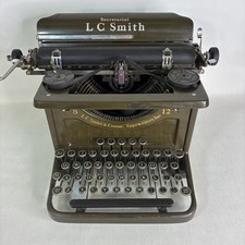 Antique 1920s 1930s LC Smith Secretarial 8-12 Manual Mechanical Typewriter picture