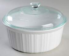 Corning French White 2.5 Quart Round Covered Casserole 11588229 picture