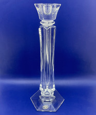 SAMOBOR ROGASKA Crystal Candlestick 12in Slovenia 24% Lead Hexagonal Base Clear picture