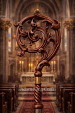 Wooden CROZIER Bishop Staff Crosier Quality Craftsmanship, 72