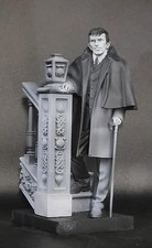 CUSTOM RESIN PAINTED DARK SHADOWS BARNABAS COLLINS GREY FIGURE BLACK AND WHITE  picture