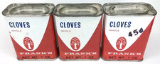 Vintage 1950s Advertising Spice Tin Christmas Display Franks Whole Cloves picture