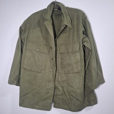 42R WWII US Army M43 HBT Herringbone Twill Utility Jacket 13 Star Buttons 1940s picture