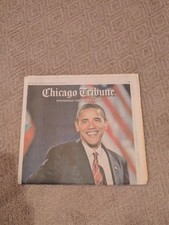 Barack Obama Chicago Tribune Inaguration Newspaper November 5 2008 Election picture