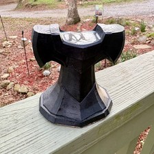 Cigar Rest Black Big Viking W Custom Epoxy Inlay Fits up to a 100 Ring Gauage   picture