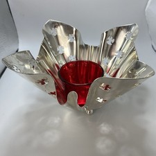 Silver-plated Handkerchief Votive Vintage 1993 Godinger Holiday Collection picture