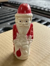 Antique Vintage Irwin Christmas Celluloid Santa w/ Toy Sack Dressed in Red 4” picture