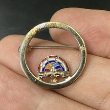 VTG BFCL International Order of Rainbow Girls Hat Lapel Pin Brooch picture
