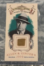 2009 Topps Allen & Ginter Al Capone Authentic Hat Relic #3/10 Rare Mobster Mafia picture