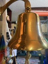 Vintage Brass 11in Ship Bell With Patina picture