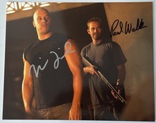 Paul Walker And Vin Diesel Signed Photo, 8x10 with COA, Fast And Furious picture