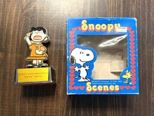 Vintage 1970s Aviva Lucy Girls Are Smarter Than Boys Trophy Snoopy Scenes w Box picture