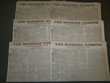 1834-1836 THE NATIONAL GAZETTE + LITERARY REGISTER NEWSPAPER LOT OF 26 - NP 1446 picture