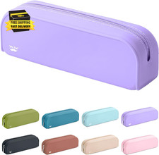 - Silicone Pouch, Aesthetic Purple Pencil Bag, Small Makeup Pouch ⭐️⭐️⭐️⭐️⭐️ picture