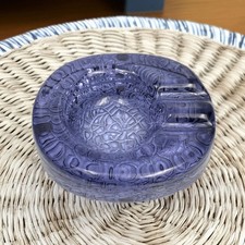 Vintage 1970s Kosta Boda Parma Purple Glass Ashtray picture