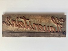 HAUENSTEINS BEER Orig 1930s Wooden Letterpress Printing Block 6 x 17.5” picture