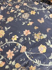 VTG 2 Piece Set Fieldcrest Birds, Flowers & Butterflies Wide Curtains ? Fabric picture