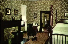 Vintage Mr. Lincoln's Bedroom Abraham Lincoln Home Springfield Illinois Postcard picture