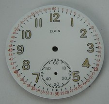 1954 Military Ord Opened Elgin Pocket Watch Montgomery 16 size Porcelain Dial picture