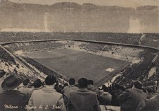 San Siro Stadium Milan Italy Soccer Football Postcard c.1960 Olympics Stamp picture