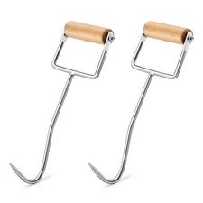 2 Pack Hay Hook,Metal Hay Hook with Wooden Handle,Perfect for Picking Up Hay picture