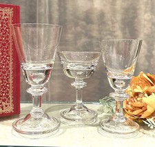 Hadeland Tangen Glasses Set 3 Norway Water Wine Champagne Vintage picture