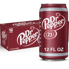 Dr Pepper Soda Pop, 12 fl oz, 12 Pack Cans - picture