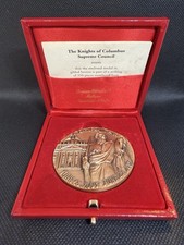 2008 Knights of Columbus Rome Pilgrimage Medal Gilded Bronze Cimarosti COA  /350 picture