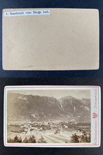 Austria, Innsbruck, vom Bergel Isel vintage cdv albumen print, photo. Fr. Unterb picture