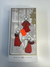 3 Hadeland Glassverk Angel Ornaments New In Box picture