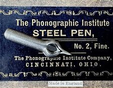 Vintage Phonographic Institute Cincinnati No. 2 Fine Point Dip Pen Nib picture