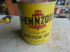Vintage Empty 1 Gallon Pennzoil Oil can Lot 26-50-A picture