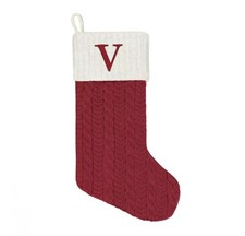 Christmas Stocking Monogrammed Holiday Gift, Letter V, St. Nicholas picture