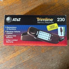 Vintage Rare BrownAT&T Trimline 230 Memory Telephone Original Box  picture