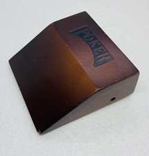 Vintage Poker Brand Card Shuffle Sliding Deck Steel Roller Wood And Metal O picture