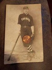 1900s Antique RPPC post card ball player fernwood pa ref , houtzdale pa picture