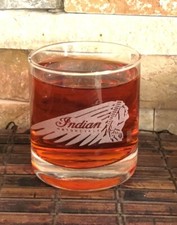 Indian Motorcycle  Whiskey Glass 11 Oz picture