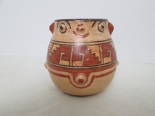 Art Pottery Pre Columbian Style Nicoya Painted Pot San Vicente Signed GTE picture
