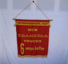 VTG Studebaker / 57 New Transtar Trucks 6 Ways Better Dealership Showroom Banner picture