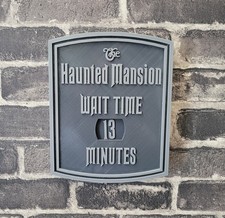 6.25 x 5 inches Haunted Mansion Wait Time Sign Plaque Replica - Disney World picture