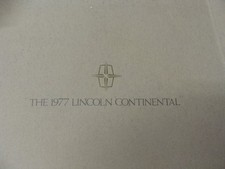 Original 1977 Lincoln Continental Deluxe Sales Brochure picture