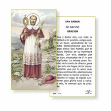 San Ramon - No Nacido - Oracion - Spanish - Paperstock Holy Card 600-214 picture
