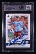 Cole Palmer Signed 2022-23 Topps UEFA Club Competitions Autograph Beckett 10 picture