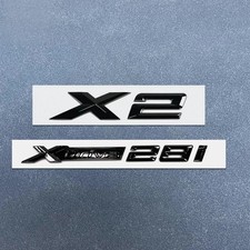 Gloss Black For X2 Series X2+XDrive28i Emblem Number Letters Rear Trunk Badge picture