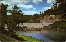 Dover Dam Ohio Postcard Muskingum Conservancy District Sohio Kodachrome picture